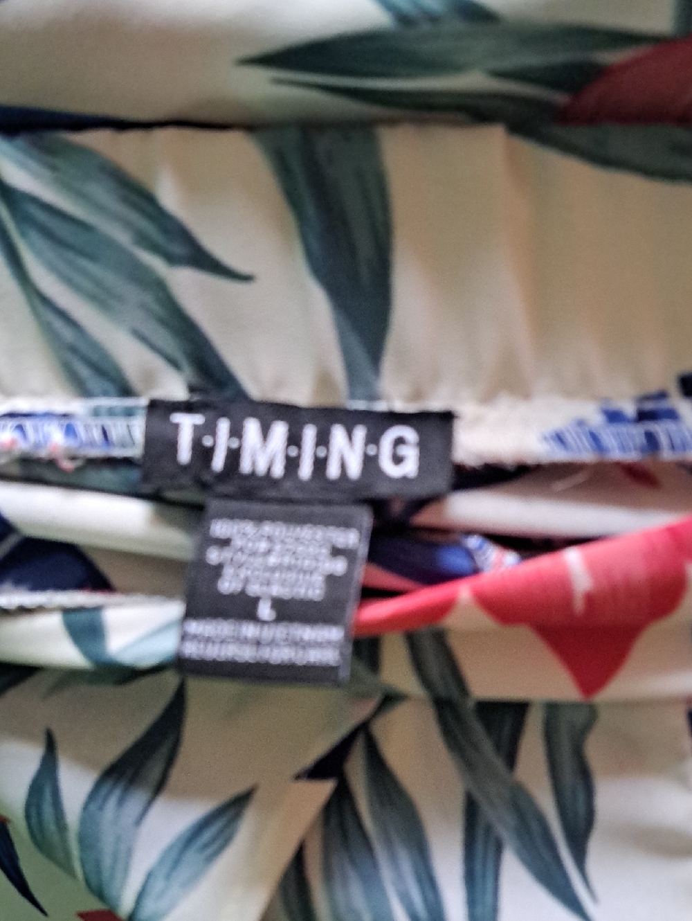 Timing White High-Low Skirt with Pink Floral & Navy Leaves - Picture 2 of 7